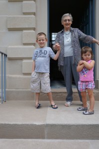 Our tour guide Michelline, she said she had never let any take a picture of her or with her, but the kids were so good... until the last minute when C decided I will not hold your hand. 